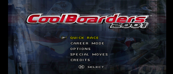 Cool Boarders 2001 Title Screen